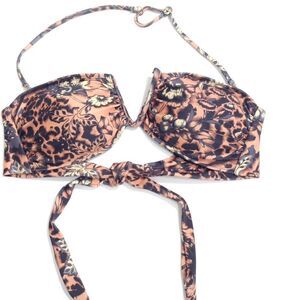 Tallow Bikini Animal Print Swimwear Top Sz 4 NWOT